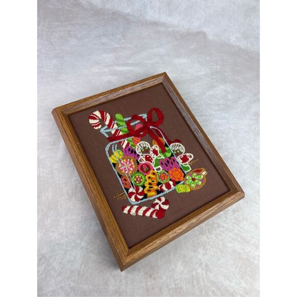 Vintage Christmas Crewel Sweet Treats Very Rare & HTF! - Picture 4 of 7